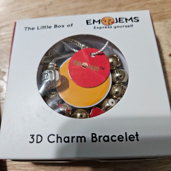 Emojems 3d Charm Gold/Silver Bracelet - Picture 3 of 6